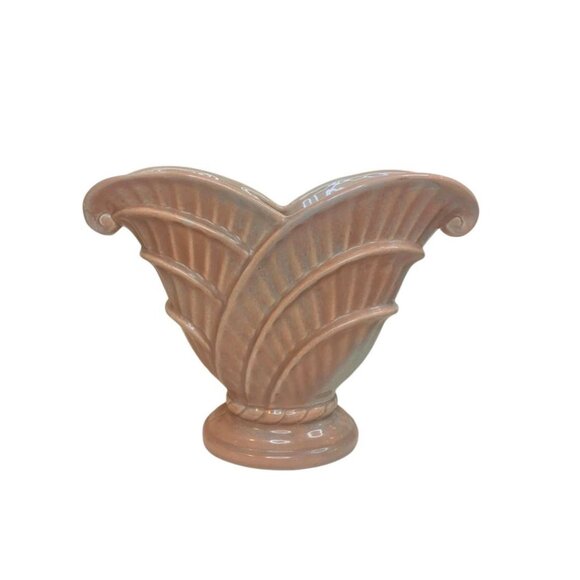Artistic California Other - Artistic California 502 Pink Blue Fan Vase Art Deco Style Pottery 9"h x 12"h x 3